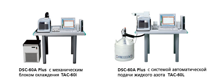 Дифференциальные сканирующие калориметры серии DSC-60 Plus c автоматическим охлаждением